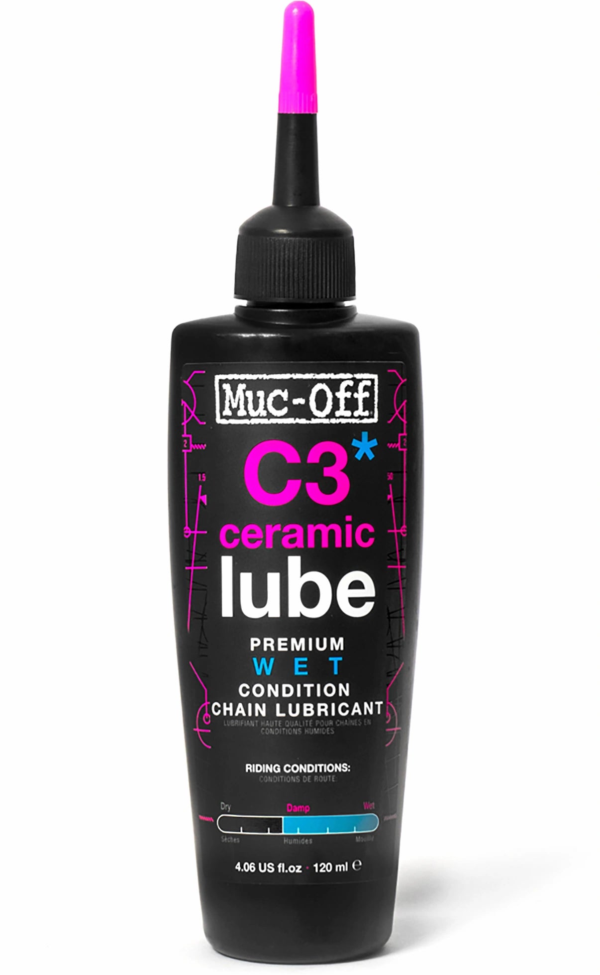 Muc-Off C3 Wet Ceramic Chain Lube, 120ml